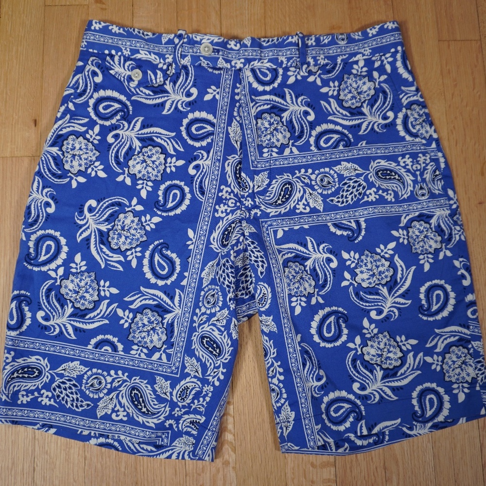 Polo Ralph Lauren Golf Shorts Blue White 32 Cotton Elastane Brand New